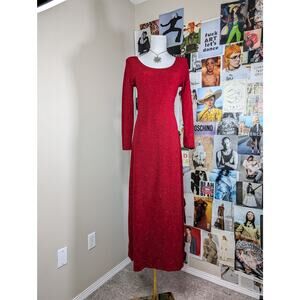 Glitter Red Maxi Dress